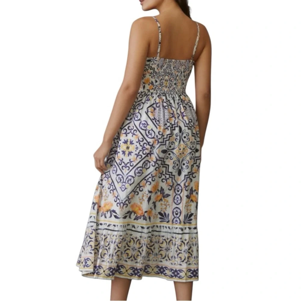 Anthropologie Multicolor Patterned Midi Dress - Picture 2 of 15